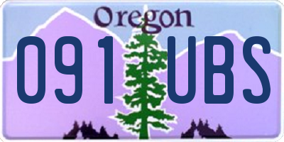 OR license plate 091UBS