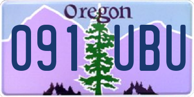 OR license plate 091UBU