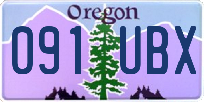 OR license plate 091UBX