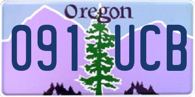 OR license plate 091UCB