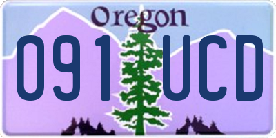 OR license plate 091UCD