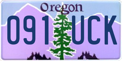 OR license plate 091UCK