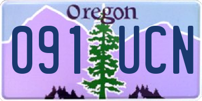 OR license plate 091UCN