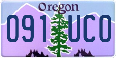 OR license plate 091UCO