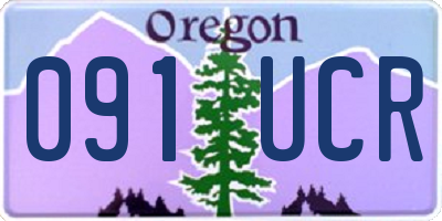 OR license plate 091UCR