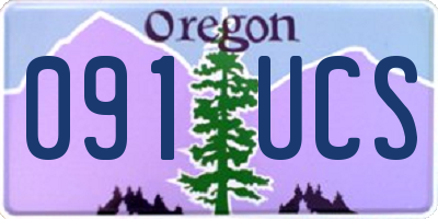 OR license plate 091UCS