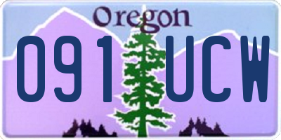OR license plate 091UCW