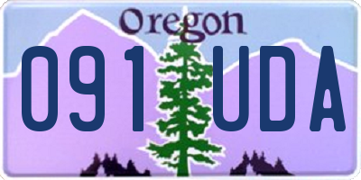 OR license plate 091UDA