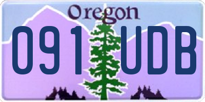 OR license plate 091UDB