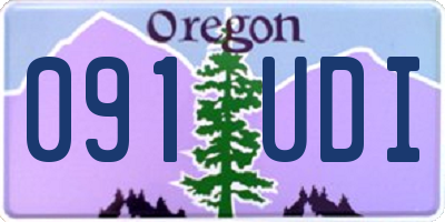 OR license plate 091UDI