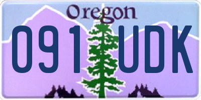 OR license plate 091UDK