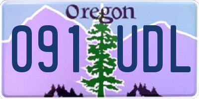 OR license plate 091UDL