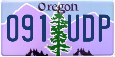 OR license plate 091UDP