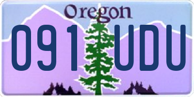 OR license plate 091UDU