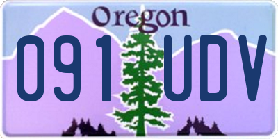 OR license plate 091UDV