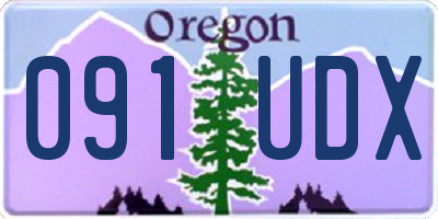 OR license plate 091UDX