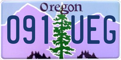 OR license plate 091UEG