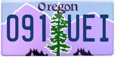 OR license plate 091UEI