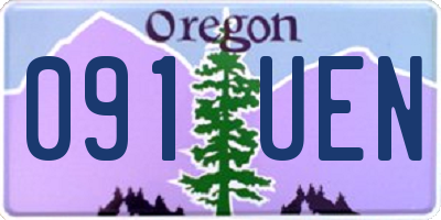 OR license plate 091UEN