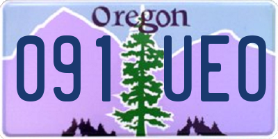 OR license plate 091UEO