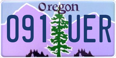 OR license plate 091UER
