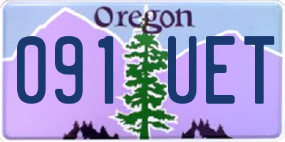 OR license plate 091UET