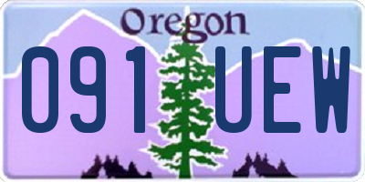 OR license plate 091UEW