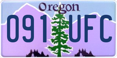 OR license plate 091UFC