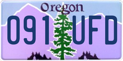 OR license plate 091UFD