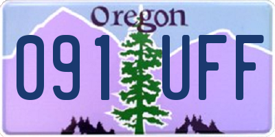 OR license plate 091UFF