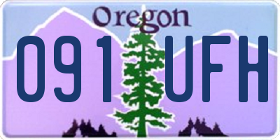 OR license plate 091UFH
