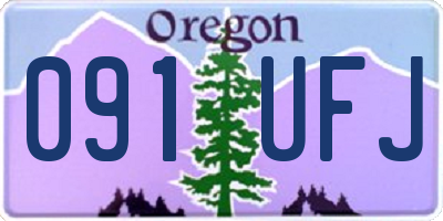 OR license plate 091UFJ
