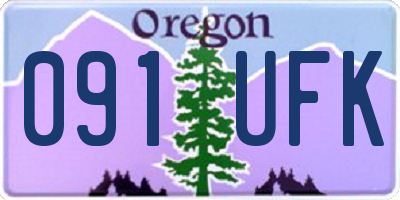 OR license plate 091UFK
