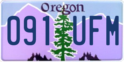OR license plate 091UFM