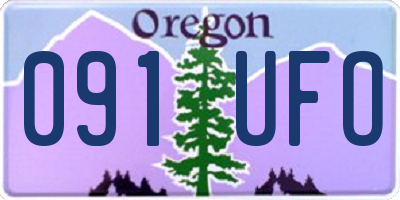 OR license plate 091UFO