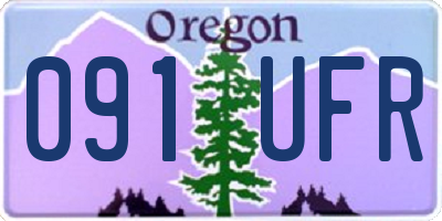 OR license plate 091UFR
