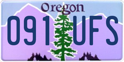 OR license plate 091UFS