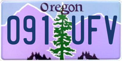 OR license plate 091UFV