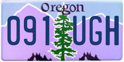 OR license plate 091UGH