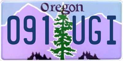 OR license plate 091UGI