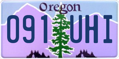 OR license plate 091UHI