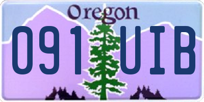 OR license plate 091UIB