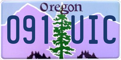 OR license plate 091UIC
