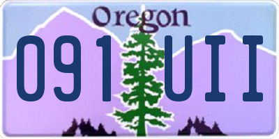 OR license plate 091UII