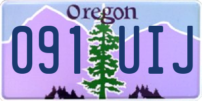 OR license plate 091UIJ