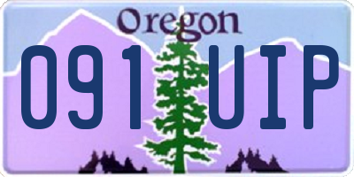 OR license plate 091UIP