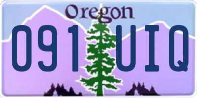 OR license plate 091UIQ