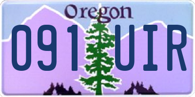 OR license plate 091UIR