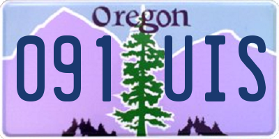 OR license plate 091UIS