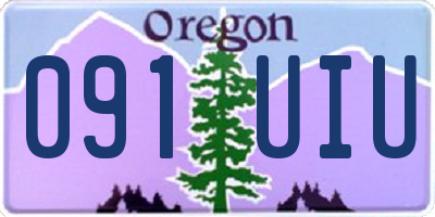 OR license plate 091UIU